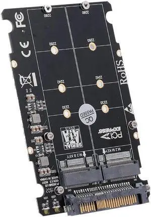 Aomoproing M.2 NGFF SSD(Key M) Key B SSD to U.2 SFF-8639 Adapter Card Converter SATA Interface is Not Supported