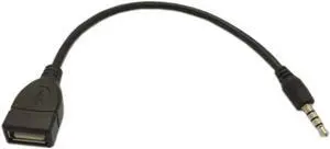 Aomoproing hot selling 3.5mm male to usb female cable adapter audio aux Jack Male converter Charge Cable
