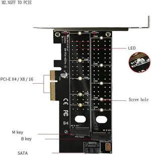 PCI-E PCI Express 3.0 X4 to NVME M.2 M KEY NGFF SSD pcie M2 Riser card Adapter PCI-E PCI Express 3.0 X4 to NVME M.2 M KEY NGFF SSD pcie M2 Riser card Adapter