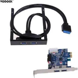 2 Port USB 3.0 PCI Express Card+3.5 Motherboard Floppy Disk Bay Front Panel For Windows XP/Vista/Windows 7