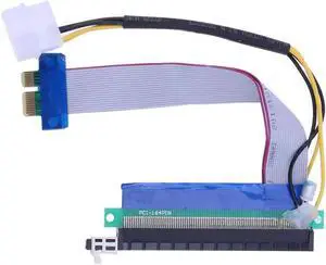 Aomoproing PCI-E PCIe Riser Card Adapter  1X to 16X Extension Cable with 4-Pin Power Connector, Stable GPU Extension for Bitcoin Mining Rigs, Essential Mining Accessory for Large-Scale Rig Setups