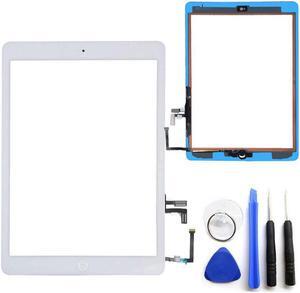New For iPad Air 1 iPad 5 Touch Screen Glass White Digitizer Replacement With Home Button + Tools