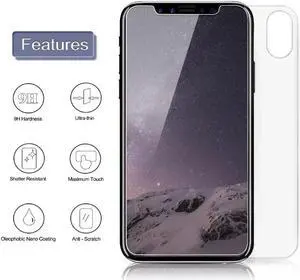 {3-Pack} New For iPhone Xs Max Full Coverage Tempered Glass Screen Protector Cover Film