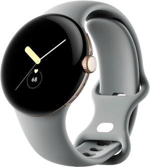 Google Pixel Watch - Android Smartwatch with Fitbit Activity Tracking - Heart Rate Tracking Watch - Champagne Gold Stainless Steel case with Hazel Active band - LTE - Great Condition