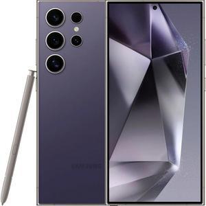 Samsung Galaxy S24 Ultra 256GB ROM + 12GB RAM (GSM | CDMA) Factory Unlocked 5G Smartphone (Titanium Violet) - Grade A+