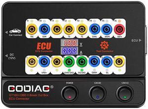GODIAG GT100 + New Generation AUTO TOOLS OBD II Break Out Box ECU Connector with Electronic Current Display