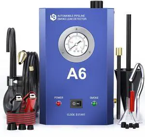 GODIAG A6 Automotive Smoke Leak Detector with Pressure Gauge, Smoke Machine Built-in Air Pump, DC12V Car Smoke Detector Test Leak in Vehicle Pipe Systems for Cars, Motorcycles, Snowmobiles, ATV, Boats