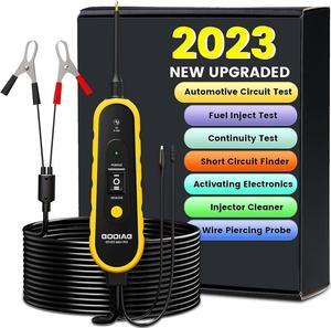 GODIAG Power Circuit Probe Kit, Electrical System Tool Short Tester Car Fuse Relay Automotive Circuit Tester Fuel Injector Tester&Cleaner Breaker Finder Tracer Tool with 20Ft Cable for 6-30V Vehicle