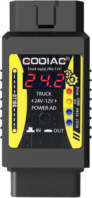 GODIAG DC 24V to 12V Voltage Converter, GT106 Heavy Duty Truck Step Down Converter, OBD2 Power Supply Regulator Voltage Reducer