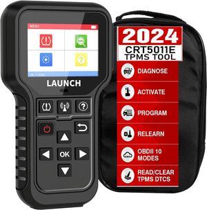 2024 Newest LAUNCH CRT5011E TPMS Relearn Tool,OBDII Code Reader,Activate/Relearn All Brand Sensors, Read&Program LTR-01 Sersors (315/433MHz),Reset TPMS,Free Upgrade