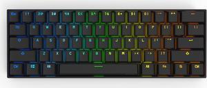 Anne Pro 2 Wired Wireless Gaming Mechanical Keyboard 60 RGB Bluetooth 40 PBT Key Cap NKey Roll Over Typec Red Switch Black