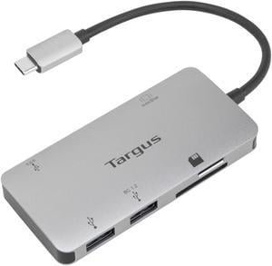 Targus USB-C Multi-Port Single Video Adapter and Card Reader with 100W PD Pass-Thru - ACA953USZ