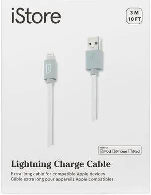 Targus iStore Lightning Charge 10ft (3m) Cable (White) - ACC101011CAI