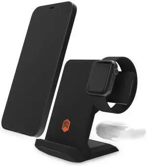 STM ChargeTree Go: 3-in-1 Portable Wireless Charging Station for iPhone Black