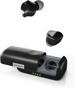Lenovo True Wireless Earbuds Bluetooth 5.0 IPX5 USB-C Quick Charge Black