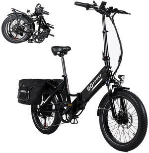 GoPowerBike GoPlus Folding Electric Bike | 20" Fat Tire eBike | 500W Motor, 20mph Top Speed | 45+ Mile Range, 5 Pedal-Assist Levels | Removable Battery | Class 1 & 2