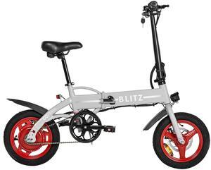 GoPowerBike GoBlitz Electric Bike | Lightweight Compact Design Folding Adult Mini E-Bike | Dual Disc Brakes | Throttle and Pedal Assist | 350W Motor | 14 Tires | Up to 30 Mile Range