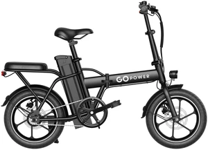 GoPowerBike GoRay Electric Bike | Adult Folding E-Bike | 16" Tires | Up to 35-Mile Range | 3 Speed Modes | 20mph Top Speed | 350W Hub Motor | LED Display | Disc Brake | Removable Battery GoPowerBike GoRay Electric Bike | Adult Folding E-Bike | 16" Tires | Up to 35-Mile Range | 3 Speed Modes | 20mph Top Speed | 350W Hub Motor | LED Display | Disc Brake | Removable Battery