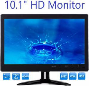 Nexanic 10.1 inch Monitor HD 1024*600 with Video Audio VGA AV BNC USB HDMI 10 inch Dispaly for CCTV Camera PC DVD Laptop