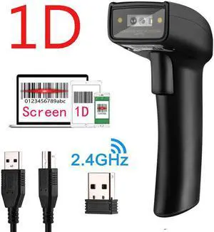 Nexanic Wireless 1D Barcode Reader Computer Screen Mobile Payment 2.4Ghz Cordless 1D Bar Code Scanner