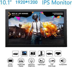 10.1 inch Monitor 1080P FHD IPS 1920x1200 1080P Game Display Dual HDMI Input for PC DVD PS3 PS4 Xbox One Xbox360 CCTV Camera Laptop