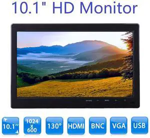 Nexanic 10.1 inch Monitor HD 1024*600 with Video Audio VGA AV BNC USB HDMI 10 inch Dispaly for CCTV Camera PC DVD Laptop Nexanic 10.1 inch Monitor HD 1024*600 with Video Audio VGA AV BNC USB HDMI 10 inch Dispaly for CCTV Camera PC DVD Laptop