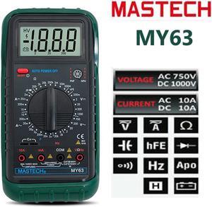 Mastech MY63 Multimeter Digital Multitester Capacitance Frequency Ammeter Digital Tester MY63