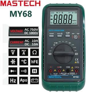 Mastech MY68 Multimeter Digital Multitester Auto Range DMM Current Resistance Capacitance Digital Tester MY68