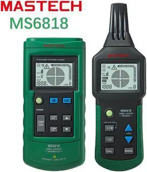 Mastech MS6818 Wire Cable Tracker Metal Pipe Locator Detector Tester Line Tracker Voltage 12V to 400V Meter Pressure Transmitter Tracker Finder