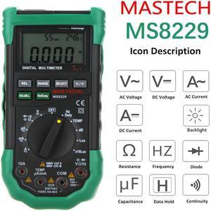 Mastech MS8229 Multimeter 5 in 1 Digital Multimeter Auto Range Electrical Measure Tool Current Resistance Capacitance Tester MS8229
