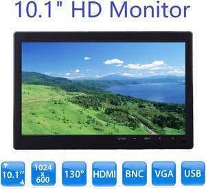 Nexanic 10.1 inch Monitor HD 1024*600 with Video Audio VGA AV BNC USB HDMI 10 inch Dispaly for CCTV Camera PC DVD Laptop