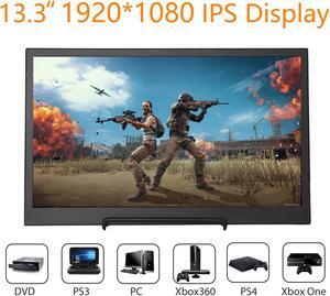 13.3 inch FHD 1920x1080 Monitor 1080P IPS Gaming Display Dual HDMI Input for PC DVD PS3 PS4 Xbox One Xbox360 CCTV Camera Laptop