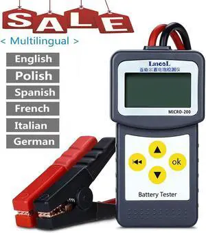 LANCOL Micro-200 Car Battery Analyzer French Germany SAE Diagnostic Tool Lansl Micro 200 12V Car Battery Tester