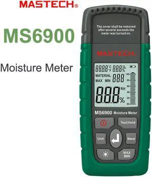 Mastech MS6900 Digital Moisture Meter Wood Lumber Concrete Humidity Tester