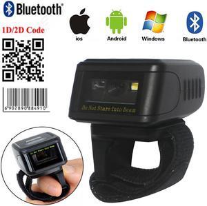 Wireless 2D QR 1D Barcode Scanner Mini Ring Wearable Bluetooth 2D Bar Code Reader Ring Barcode Scanner