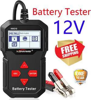 [Authorized Distributor] Konnwei KW210 SAE Car Battery Tester CCA EN 12V Car Battery Tester IEC Digital Battery Analyzer