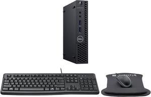 Dell Optiplex 3070 Micro PC Desktop Bundle with Keyboard, Mouse, and Mouse Pad, Intel Core i3-9100T, 16GB DDR4, 1TB NVMe SSD, Windows 10 Pro