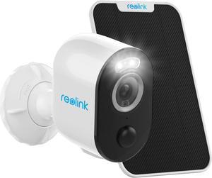 Reolink Spotlight Security Camera Wireless Outdoor with 2K Color Night Vision, Human/Vehicle Smart Detection, 2.4/5Ghz Dual-Band WiFi, Wire-Free Battery/Solar Powered Argus 3 Pro with Solar Panel