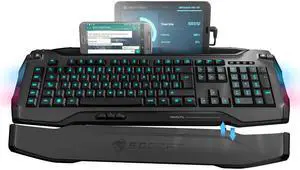 ROCCAT Skeltr Smart Communication RGB Membrane Gaming Keyboard, UK Layout, Grey (ROC-12-232-GY)