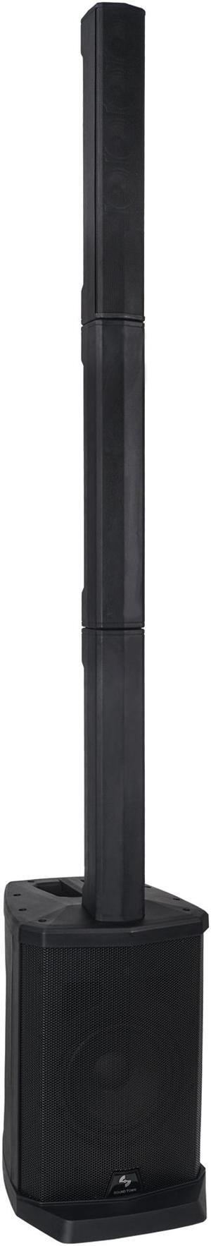 Sound Town Portable Line Array Column PA/DJ System with Sub Bass Module, TWS Bluetooth, Built-in 3-channel Mixer, Carry Bag (CARPO-L1)