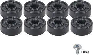 Sound Town 8-Pack Replacement Rubber Feet/Bumpers with Matching Screws, Heavy-Duty, Non Slip, for Flight Case, Speaker Cabinet, Amplifier and Subwoofer (ST-RHW-05)