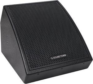 Sound Town CARME Series 10" Coaxial 2-Way Professional PA DJ Stage Monitor Speaker, Black with U Mounting Bracket, for Installation, Live Sound, Bar, Church (CARME-U10MB)