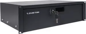 Sound Town 19-inch 3U Locking Rack Drawer, with Protection Foam (STRD-3D)