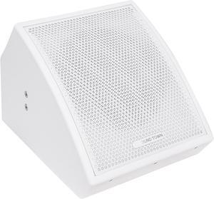 Sound Town CARME Series 10" Coaxial 2-way Professional PA DJ Stage Monitor Speaker, White with U Mounting Bracket, for Installation, Live Sound, Bar, Church (CARME-U10MW)