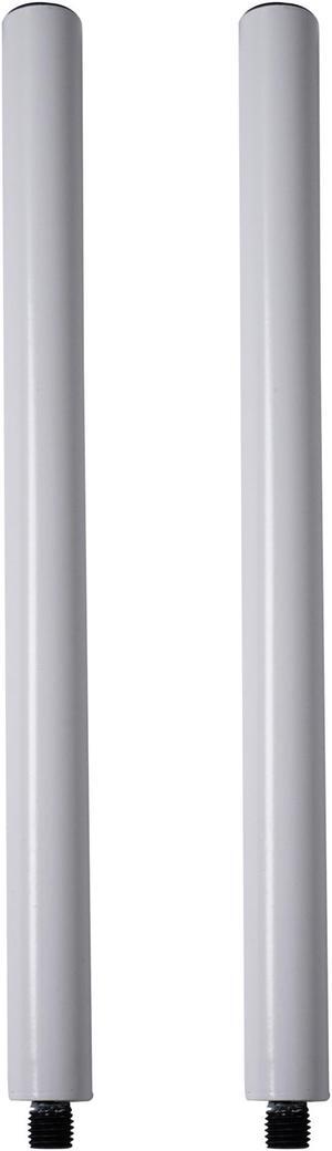 Sound Town 2-pack Subwoofer/Speaker Extender Poles, Fits M20 Threading, White (STSD-M20W-PAIR)