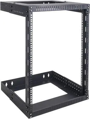 Sound Town 2-Post 15U Wall-Mount Open Frame Server and Network Equipment Rack with Adjustable Depth 12"-20" (ST2PWOR-A15U)