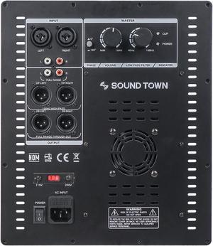 Sound Town STP Series Power Amp Plates for PA Speakers and Subwoofer (700W RMS,Class D, w/High-Pass Filter Outputs)