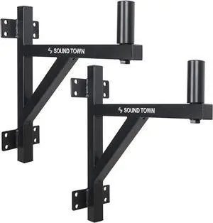 Sound Town 2-Pack Wall Mount Speaker Brackets, Fits 35mm Speaker Mounts (STWSD-F15A-PAIR)