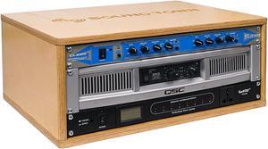 Sound Town DIY 4U Studio Rack with Baltic Birch Plywood, Golden Oak, Assembly Required (SDRK-Y4)