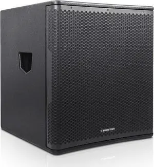 Sound Town OBERON Series 18" 1600W Powered PA/DJ Subwoofer with Class-D Amplifier,  LPF and Selectable DSP Output Modes, 4" Voice Coil, 100 oz Magnet, Birch Plywood, Black (OBERON-18SPW)